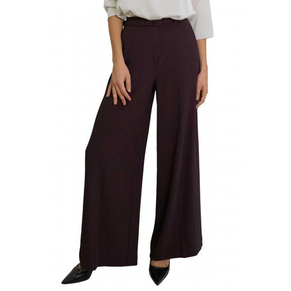 Pantaloni palazzo a vita alta con cintura Imperial